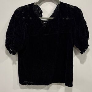 Anthropologie Black Lace Blouse